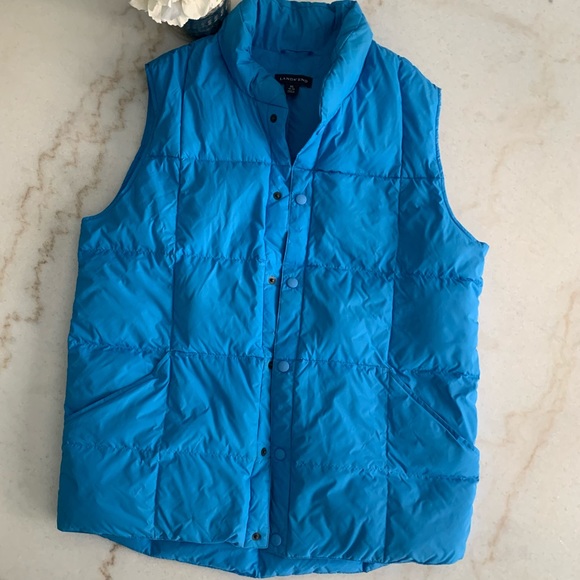 Lands' End Jackets & Blazers - Land’s End Puffer Vest in Light Blue